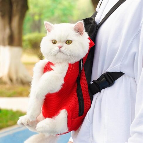 Pet Carrier Backpack Breathable Mesh for Cats Dogs Hands Free Travel Bag in Kuwait