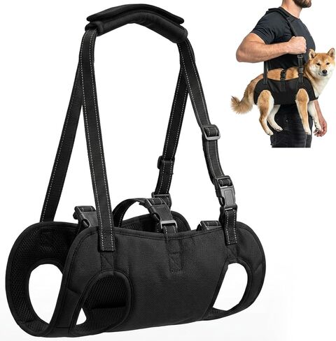 Dog Lift Harness for Hind Leg Support, Full Body Sling for Senior & Injured Dogs, Non-Slip Handle, Breathable Padded Oxford Fabric, Help Dogs Up Stairs, Into Cars & Daily Use, L Size in Kuwait