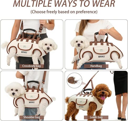 DZ Duozhan Dog Lift Harness for Small Dogs, Full Body Support Sling with Adjustable Handle for Senior Injured Disabled Pets, Hands-Free Shoulder Pet Carrier (Black, Medium) in Saudi Arabia