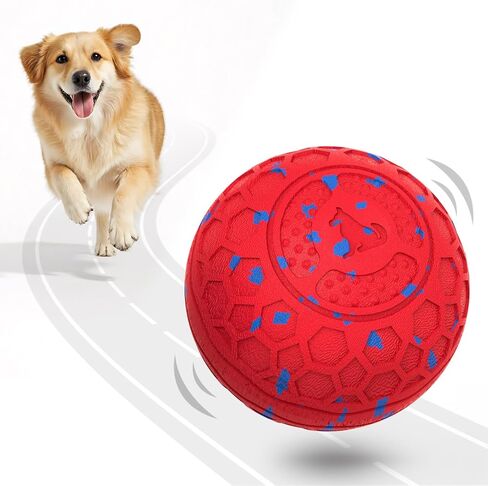 Fsitego Dog Balls: Interactive Dog Ball Auto Rolling - Interactive Dog Toys for Aggressive Chewers - Bouncy & Throwable, Type-C Rechargeable, Washable, for Small & Medium & Large Dogs – Red in Kuwait