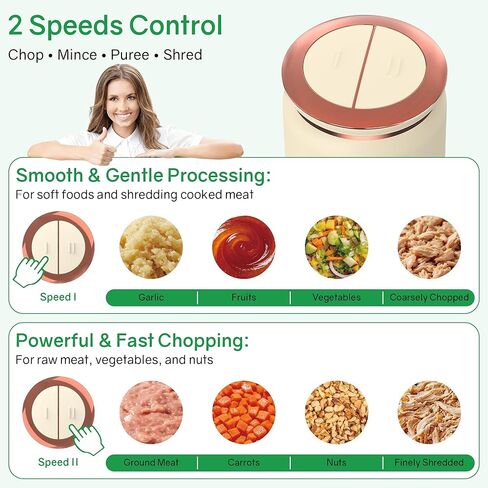 Baby Food Maker with Glass Bowl and Stainless Steel Blades, Small 300W Electric Food processor Vegetable Chopper for Home Kitchen, Baby Food Puree Blender for Fruit, Meat, 20oz, White in Kuwait