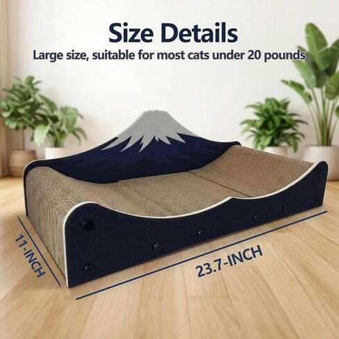 Cat Scratcher Bed Wear-Resistant Large Cats Scratching Bed Sofa Long Lasting Scartching Pads for Indoor Cats, Furniture Protector,Dual-Purpose-Scratch Claws and Sleep,The Shape of Mountains in Kuwait