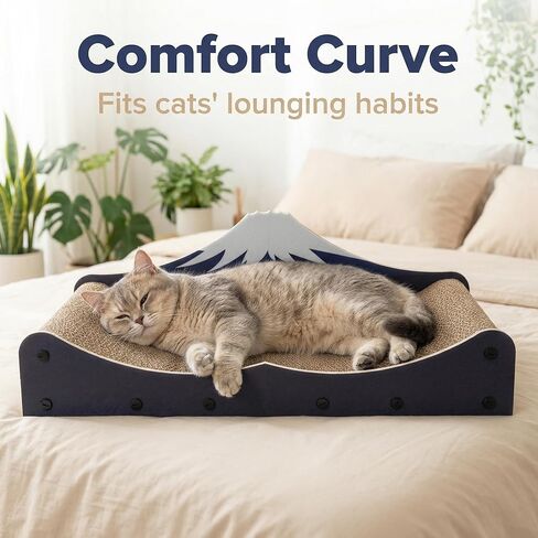 Cat Scratcher Bed Wear-Resistant Large Cats Scratching Bed Sofa Long Lasting Scartching Pads for Indoor Cats, Furniture Protector,Dual-Purpose-Scratch Claws and Sleep,The Shape of Mountains in Kuwait