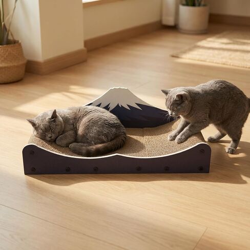 Cat Scratcher Bed Wear-Resistant Large Cats Scratching Bed Sofa Long Lasting Scartching Pads for Indoor Cats, Furniture Protector,Dual-Purpose-Scratch Claws and Sleep,The Shape of Mountains in Kuwait