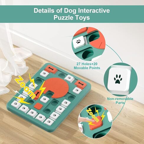 Dog Puzzle Toys, Treat Dispensing Dog Enrichment Toys for IQ Training and Brain Stimulation, Interactive Mentally Stimulating Toys as Gifts for Puppies, Cats, Dogs (L-Level 4) in Kuwait