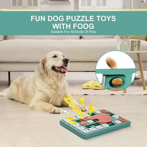 Dog Puzzle Toys, Treat Dispensing Dog Enrichment Toys for IQ Training and Brain Stimulation, Interactive Mentally Stimulating Toys as Gifts for Puppies, Cats, Dogs (L-Level 4) in Kuwait