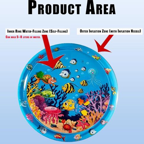 Dog Cat Water Mat,Pet Dog Cat Play Mat/Water Play Mat,Thickened Leak-Proof PVC Water Mat for Cats —Ldeal for Kittens and Puppies Toy,Durable and Easy to Clean, Suitable for All Types of Young Pets. in Kuwait