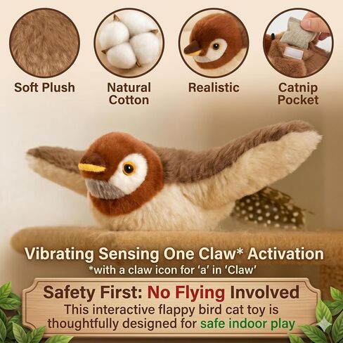 3-in-1 Cat Toys & Grooming Kit – Interactive Flappy Bird Toy, Automatic Rolling Ball & Pet Hair Remover Glove – Indoor Exercise, Boredom Relief & Shedding Control for Cats & Kittens in Kuwait