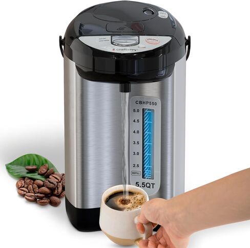 Premium 4 QT Hot Water Boiler and Warmer With auto dispense and Manual Pump, Quick Heatup and Keep-Boil Function for Instant On-Demand Hot Water Anytime, Boil-Dry Protection, ETL Approved in Kuwait