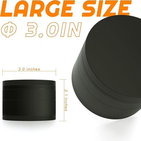 3.0 Inch Grinder Mills, Aluminum (Black & Glod) in Kuwait