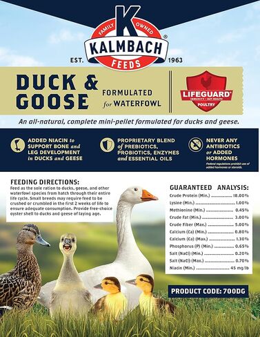 Kalmbach Feeds 18% All Natural Duck and Goose Feed Mini Pellet, 50 lb in Kuwait
