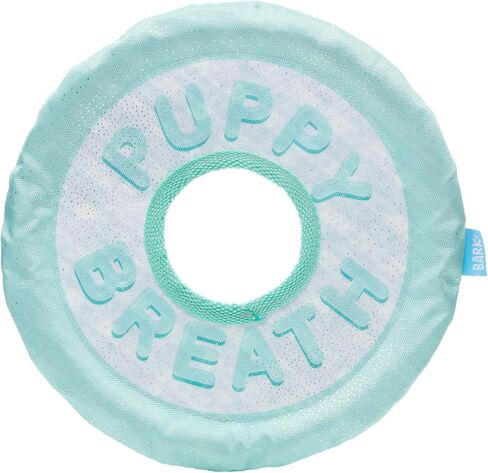 Barkbox Puppy Breath Mint Dog Toy | Fluff-Free Crinkle Disc with T-Shirt Rope | Durable Tug & Fetch Toy for Dogs in Kuwait