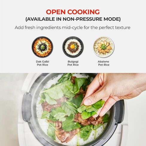 CUCKOO Twin Pressure Rice Cooker 10-Cup Uncooked / 20-Cup Cooked with Induction Heating Technology, Silent Pressure System, Open Cooking Mode, Dynamic Display, Eco Inner Pot, White (CRP-OHTR1009FW) in Kuwait