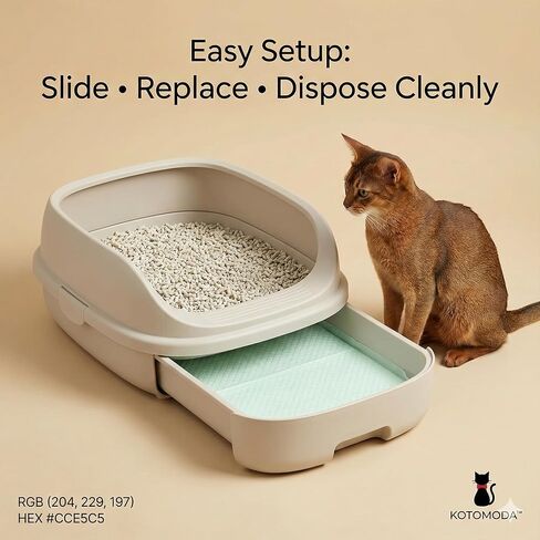 High-Absorption Cat Litter Pads for Breeze-Style Systems (25 Count) – Leakproof Litter Box Pads – Odor Control, Cat Pee Pads for Indoor Cats – 16.9 x 11.4 in in Kuwait