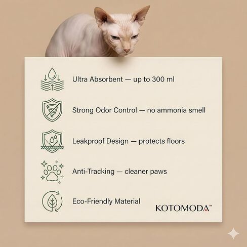 High-Absorption Cat Litter Pads for Breeze-Style Systems (25 Count) – Leakproof Litter Box Pads – Odor Control, Cat Pee Pads for Indoor Cats – 16.9 x 11.4 in in Kuwait
