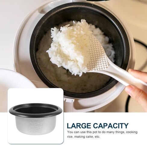 وعاء داخلي لطباخ الأرز سعة 1.5 لتر من LABRIMP وعاء بديل من سبائك الألومنيوم غير لاصق مقاس 8.26x8.26x3.54 بوصة سهل التنظيف حتى التسخين للطهي المنزلي in Kuwait