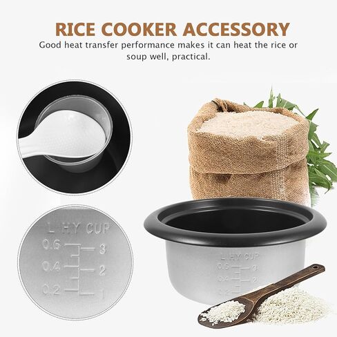 وعاء داخلي لطباخ الأرز سعة 1.5 لتر من LABRIMP وعاء بديل من سبائك الألومنيوم غير لاصق مقاس 8.26x8.26x3.54 بوصة سهل التنظيف حتى التسخين للطهي المنزلي in Kuwait