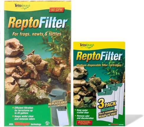 حزمة Tetra Reptofilter | مرشح Reptofilter 90GPH وخراطيش Reptofilter المتوسطة 3pk in Kuwait