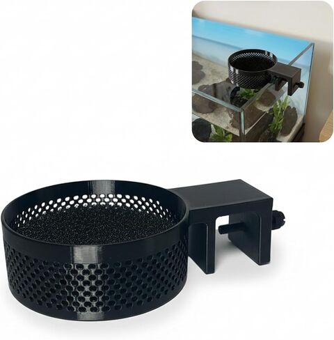 Aquarium Water Change Diffuser – Spill-Proof Water Changer for Rimless Fish Tanks, Protects Substrate, Plants & Decorations, Safe for Fish and Shrimp (Black, Medium) in Kuwait