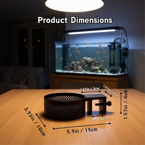 Aquarium Water Change Diffuser – Spill-Proof Water Changer for Rimless Fish Tanks, Protects Substrate, Plants & Decorations, Safe for Fish and Shrimp (Black, Medium) in Kuwait