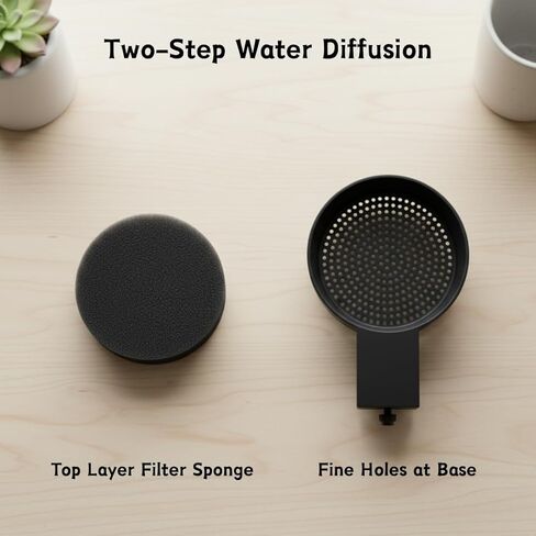 Aquarium Water Change Diffuser – Spill-Proof Water Changer for Rimless Fish Tanks, Protects Substrate, Plants & Decorations, Safe for Fish and Shrimp (Black, Medium) in Kuwait