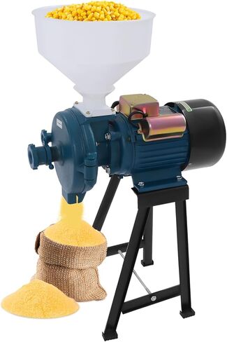 110V Commercial Corn Grain Grinder 2200W 1460RPM Wet and Dry Electric Grain Mill Grinder Heavy Duty Flour Mill Machine with Adjustable Coarseness, Funnel for Corn Wheat Soybean Rice Sorghum in Kuwait