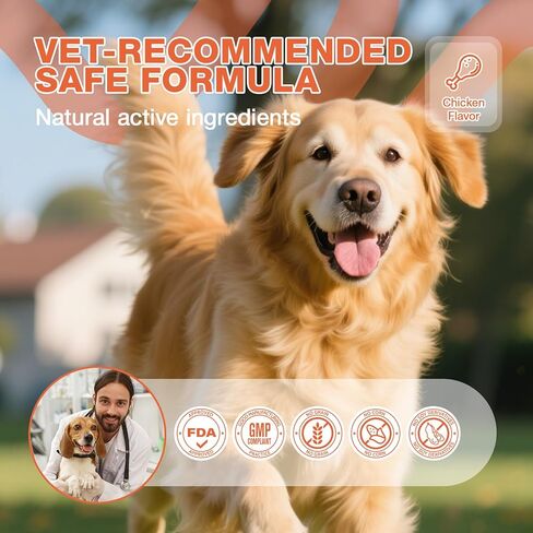180 Chews Dog Allergy Chews, Itching Skin Relief, Natural Dog Allergy Relief Treatment for Paw Licking, Hot Spots, Anti-Itch, Dry Skin, Allergies & Immune Support Supplement in Kuwait