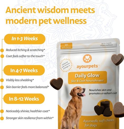 Dog Allergy Chews for Itchy Skin, Hot Spots, Paw Licking & Itchy Ears – Ayurvedic Herbal Omega-3 Anti Itch Support with Turmeric & Shatavari – Fish Flavor – 90 Count in Kuwait
