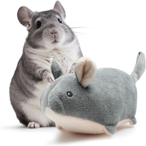 Chinchilla Companion Toy, 7 Inch Soft Cuddler for Small Animals, Stress Reducer for Chinchillas, Hamsters, Ferrets, Hedgehogs, Sugar Gliders, Guinea Pigs （Gray ） in Kuwait