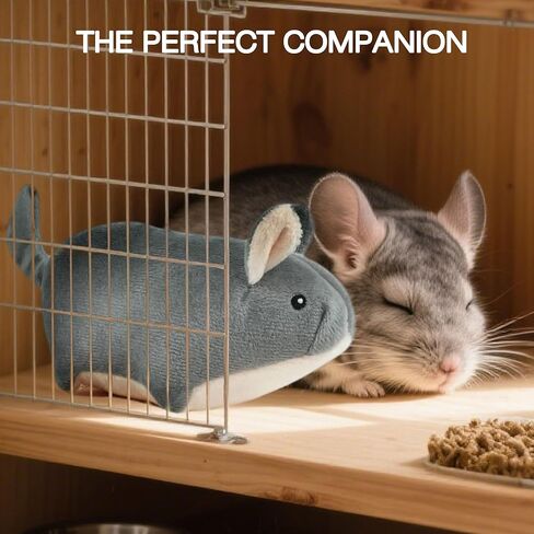 Chinchilla Companion Toy, 7 Inch Soft Cuddler for Small Animals, Stress Reducer for Chinchillas, Hamsters, Ferrets, Hedgehogs, Sugar Gliders, Guinea Pigs （Gray ） in Kuwait