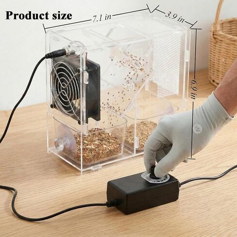 Bird Food Shell Separator, Stepless Speed Adjustable Blower, Clear Visible Design with Food & Shell Collection Boxes, Compatible with Large Parrot Seeds, Small Finch Millet & All Bird Seed Types in Kuwait