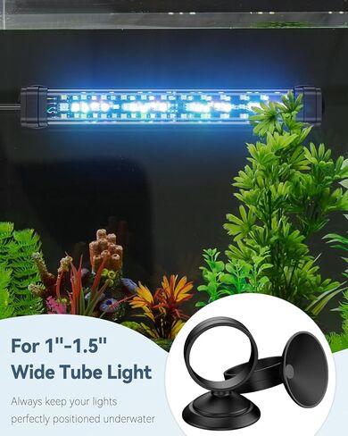 Pawfly 6 Pcs Fish Tank Tube Light Suction Cups Aquarium Suction Cups for 1" to 1.5" Wide Aquarium Tube Light Holders Suckers with 1 Inch Elastic Rubber Ring (Not for Airline Tubing) in Kuwait