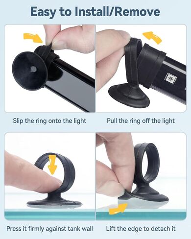 Pawfly 6 Pcs Fish Tank Tube Light Suction Cups Aquarium Suction Cups for 1" to 1.5" Wide Aquarium Tube Light Holders Suckers with 1 Inch Elastic Rubber Ring (Not for Airline Tubing) in Kuwait