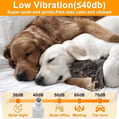 3 in 1 Pet Nail Clipper & Grinder with LED Lights, Ultra Quiet Electric Nail File, USB Rechargeable, 2 Speed Modes & Safety Guard for Small, Medium, Large Dogs and Cats in Kuwait