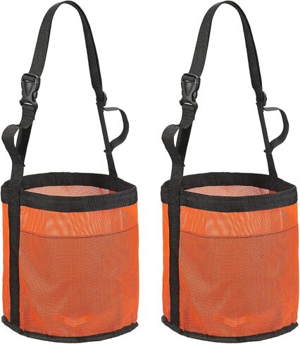 Horse Feed Bag, Horse Muzzle Hay Bags with Adjustable Strap Nylon Mesh Waterproof Bottom Grain Horses Bag, (Blue, S,2 Pcs), Intended for Feeding Grain/Powder/Hay in Saudi Arabia