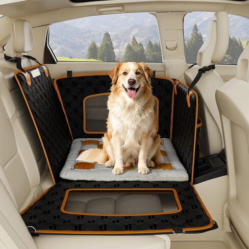 Dog Car Seat for Large Dog with Sturdy Fiberglass Support,Dogs Cars Carrier Anti Slip and Waterproof,Pet Car Seat Extender with Hard Bottom&Personalized Signature for Cars/SUV/Trucks in Kuwait