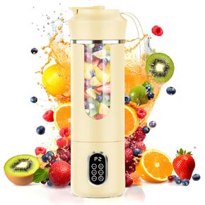 530ML Portable Blender,Mini Portable Electric USB Juicer,Small Personal Blender for Smoothies and Shakes,With Automatic Cleaning Function,Multi-Purpose and Easy To Use(beige) in Saudi Arabia