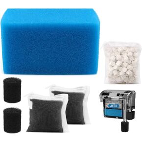 Big Peng AC70 Aquarium Filter Media Maintenance Kit Compatible with Aquaclear Fluval AC70 Power Filters, Includes 1 Blue Foam, 2 Activated Carbon, 1 BioMax Pellets, 2 Intake Strainer Sponge in Saudi Arabia