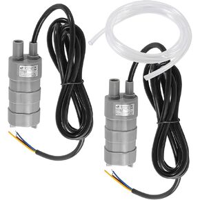 2Pack High Head DC Water Pump Submersible Motor For Pond, Aquarium, Fish Tank Fountain 10L/Min 600L/H DC12V 1.2A with Tubing 6.5ft in Kuwait