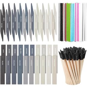 Maxdot 120 Pcs Sanding Sticks Include 30 Sanding Twigs 40 Polishing Sticks and 50 Sanding Sticks Matchsticks, Sanding Tools for Tight Spaces Modeling Tools for Plastic Models Wood Hobby Craft Art in Kuwait