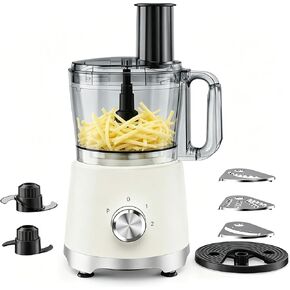 Simple Deluxe 10.5 Cup Food Processor, Multi-Functional Vegetable Choppers Food Grinder with Slicing Shredding Chopping Kneading, Suitable for Smoothie Fruit Dough, 2.6QT, Classic White in Kuwait