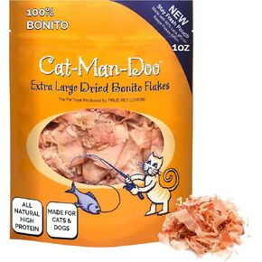 Life Essentials by Cat-Man-Doo Cat Treats & Food Topper – Bonito Fish Flakes for Cats, Healthy Single Ingredient Cat Snacks – 1 oz in Kuwait