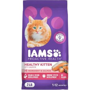 IAMS الصحة الاستباقية الصحية للقطط الجافة وصفة سمك السلمون، 7 رطل in Kuwait
