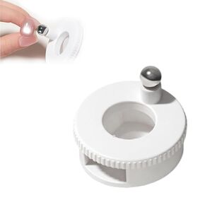 2026 New Rotating Cat Eye Magnet, 360° Rotating Nail Magnet, Glass Bead Nail Art Tool for Cat Eye Gel Polish with Excellent Light Absorption Effect for DIY or Nail Salon (White) in Kuwait