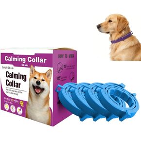 Calming Collar for Dogs, Dog Collar 60-Day Adjustable Calming Collars for Small Medium Large Dogs, 24.5 Inch Comfort Fit Collar 4PCS (Purple) in Kuwait