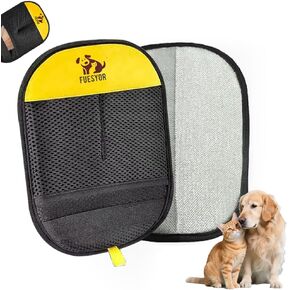 2 Pack Pet Hair Remover Gloves for Dogs & Cats, Reusable Static Fur Remover Mitt, Lint Cleaner for Clothes, Couch, Carpet, Car Seats in Kuwait