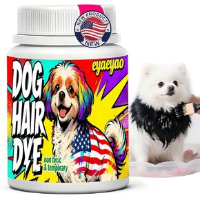 Non-Toxic Temporary Hair Dye for Dogs | Black Pet Hair DYE Color & Grooming | Safe for Cats & Puppies | Washes Out in 4-6 Weeks (Black, 3.5 oz) in Saudi Arabia