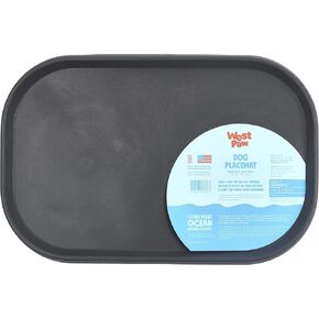 مفرش أطباق West Paw Seaflex Doggie - مفارش أقل فوضى للكلاب والقطط والحيوانات الأليفة من أجل تغذية هادئة - صديقة للبيئة - آمنة للاستخدام في غسالة الأطباق، وغير سامة، وغير قابلة للانزلاق - حواف مرتفعة لحمل أوعية الكلاب، وضباب البحر in Kuwait