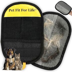قفاز إزالة شعر الحيوانات الأليفة القابل لإعادة الاستخدام من Pet Fit For Life - قفاز إزالة فراء الكلاب والقطط للأثاث - أداة تنظيف للأريكة والأريكة والسجاد والملابس الداخلية للسيارة والملابس والتساقط والتساقط - عبوتان in Kuwait