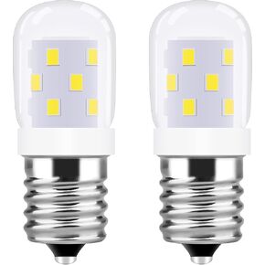 مصابيح LED للميكروويف تحت الغطاء، ما يعادل 40 وات، 110 فولت/120 فولت 3 وات لمبة E17 LED قابلة للتعتيم للميكروويف الدوامة والفرن والموقد والثلاجة، ضوء النهار الأبيض 5000 ك - عبوتان in Kuwait